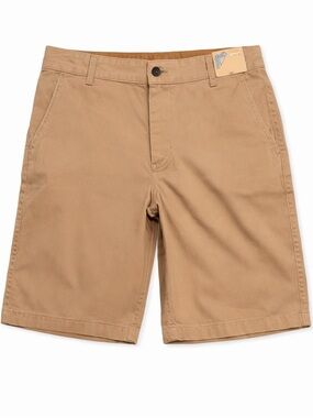 Boys Flex Chino Thereabouts Shorts Size 16 Khaki Tan Flat Front NWT Teen Casual
